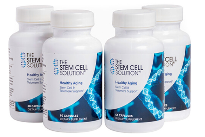 The Stem Cell Solution - Healthy Aging supplement bottles